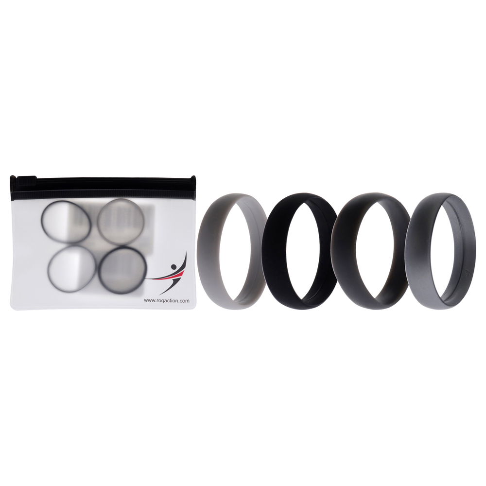Silicone Wedding 6mm Smooth Ring by ROQ for Men - 15 mm Ring